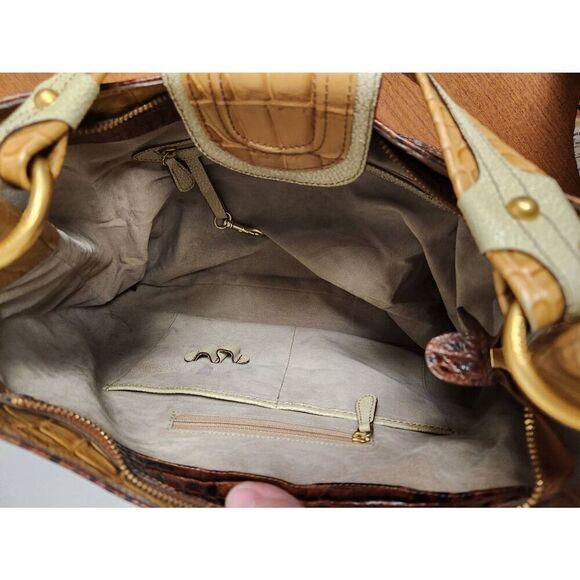 Brahmin (Jabou) Pecan Tricolor Collection shoulder bag. Excellent used condition - Picture 13 of 15